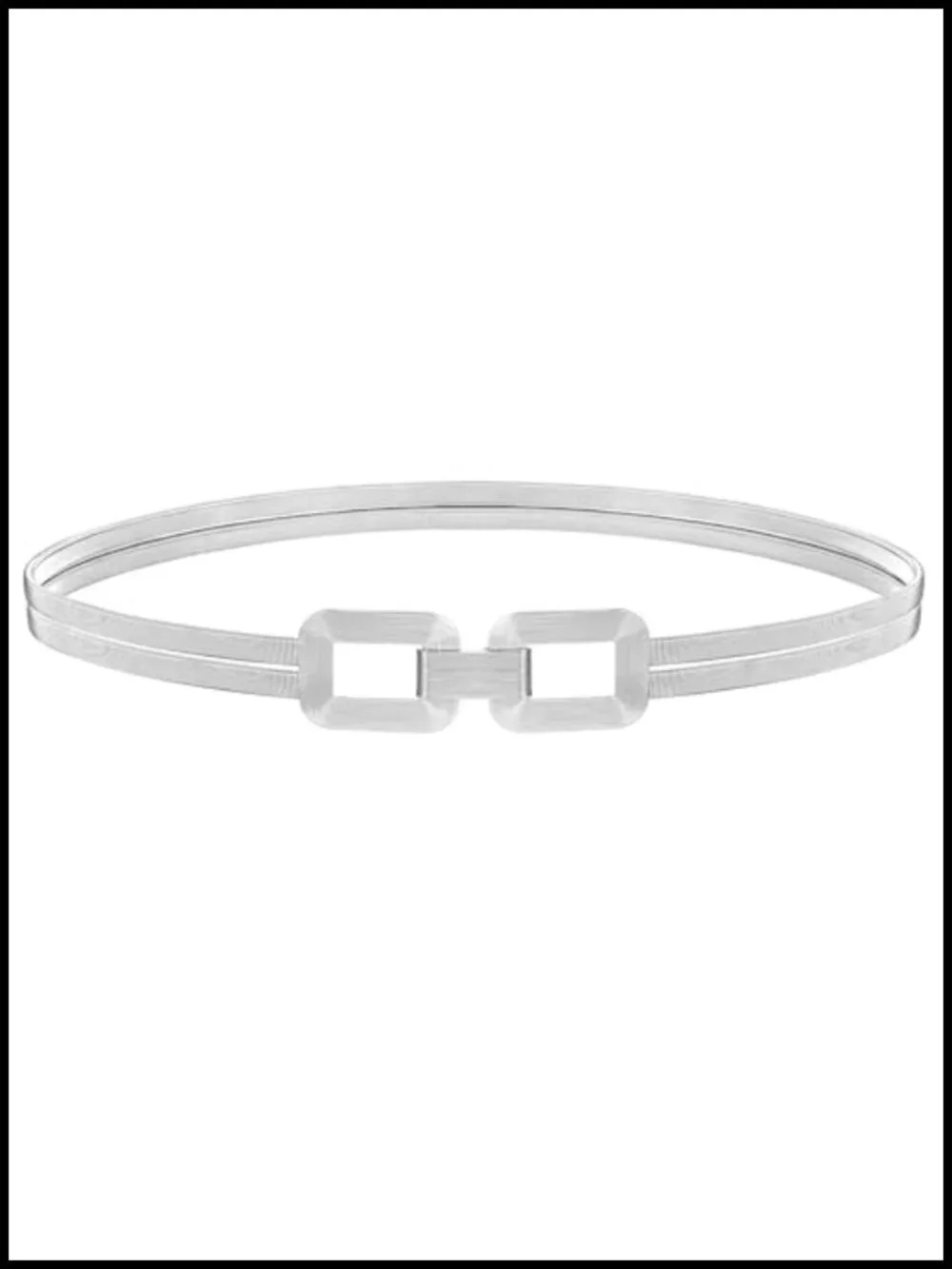 Skinny Metal Elastic Waist Belt for Women Stretch Thin Belt for Dresses